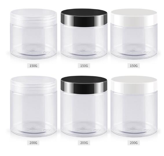 Récipient vide pour Gel coiffant, pot pour cire à cheveux 100g/150g/200g de crème, emballage PET, 12 pièces/lot