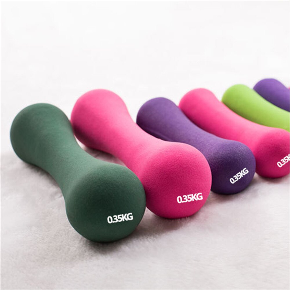 Bein type plast dyppet dumbbells, damer tynne armer, husholdning gummi belagt manualer, idrettsutøver treningsutstyr