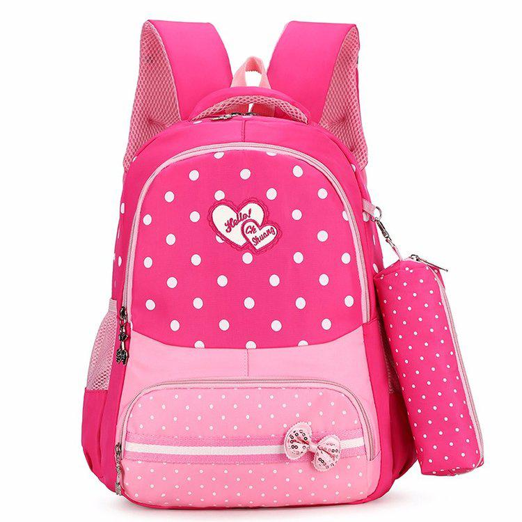 Di Modo Zaino 2020 Donne Zaino in Nylon Backbag Mochilas 2-4 Grado 8-12 Anni di Età Leggero per Bambini Zaini rugzak Kinderen: Red