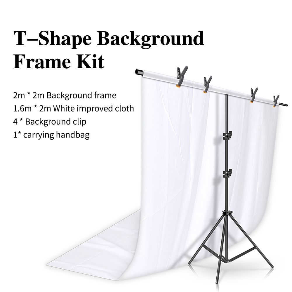 Soporte de fondo para fotografía, sistema de soporte Chromakey, Kits de luz, Video, poliéster, algodón, estudio fotográfico con bolsa de transporte, 2m x 2m: Color chocolate