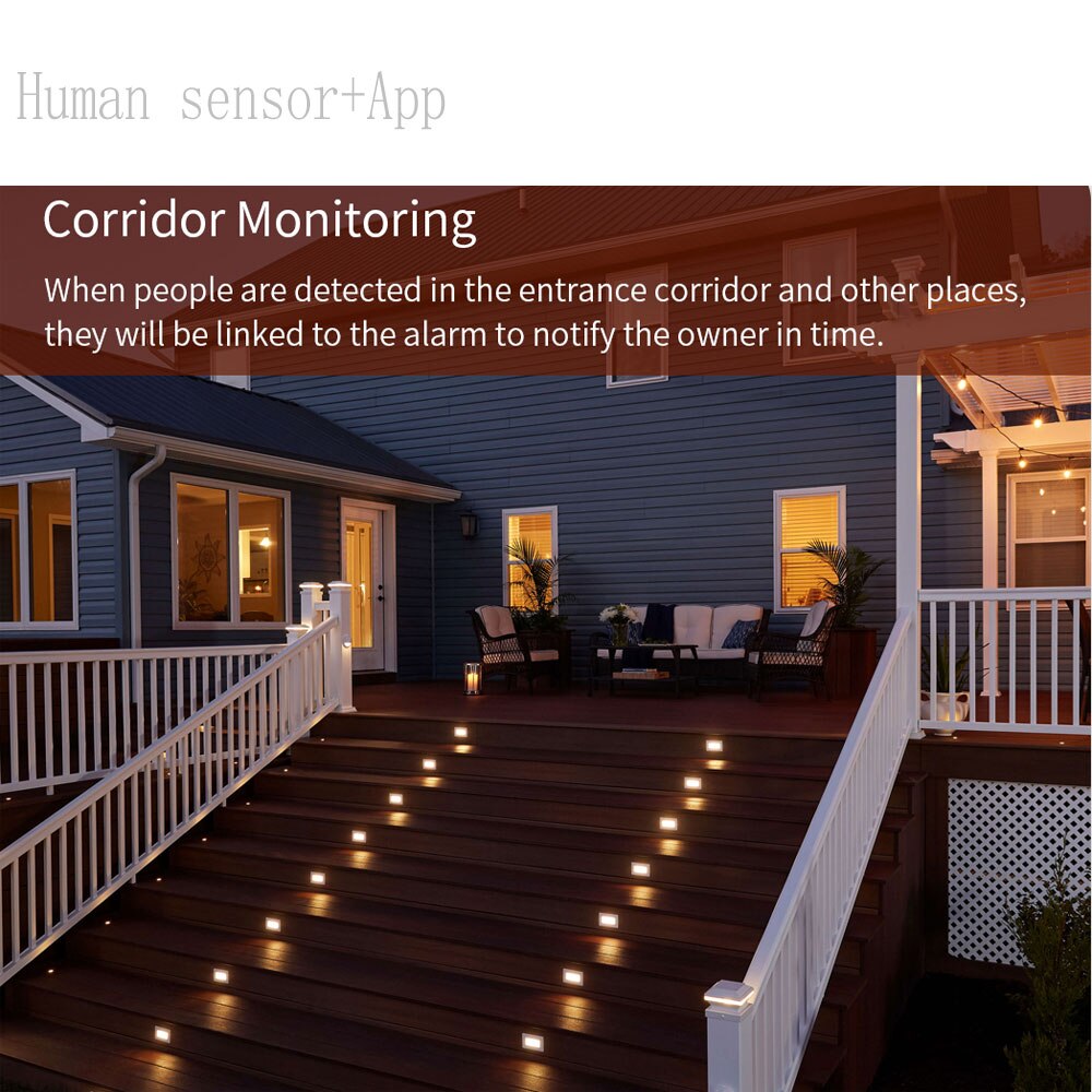 tebe WiFi Human Body Sensor Intelligent Infrared Human Motion Sensor Zigbee Use With Gateway Tuya Smart Life App