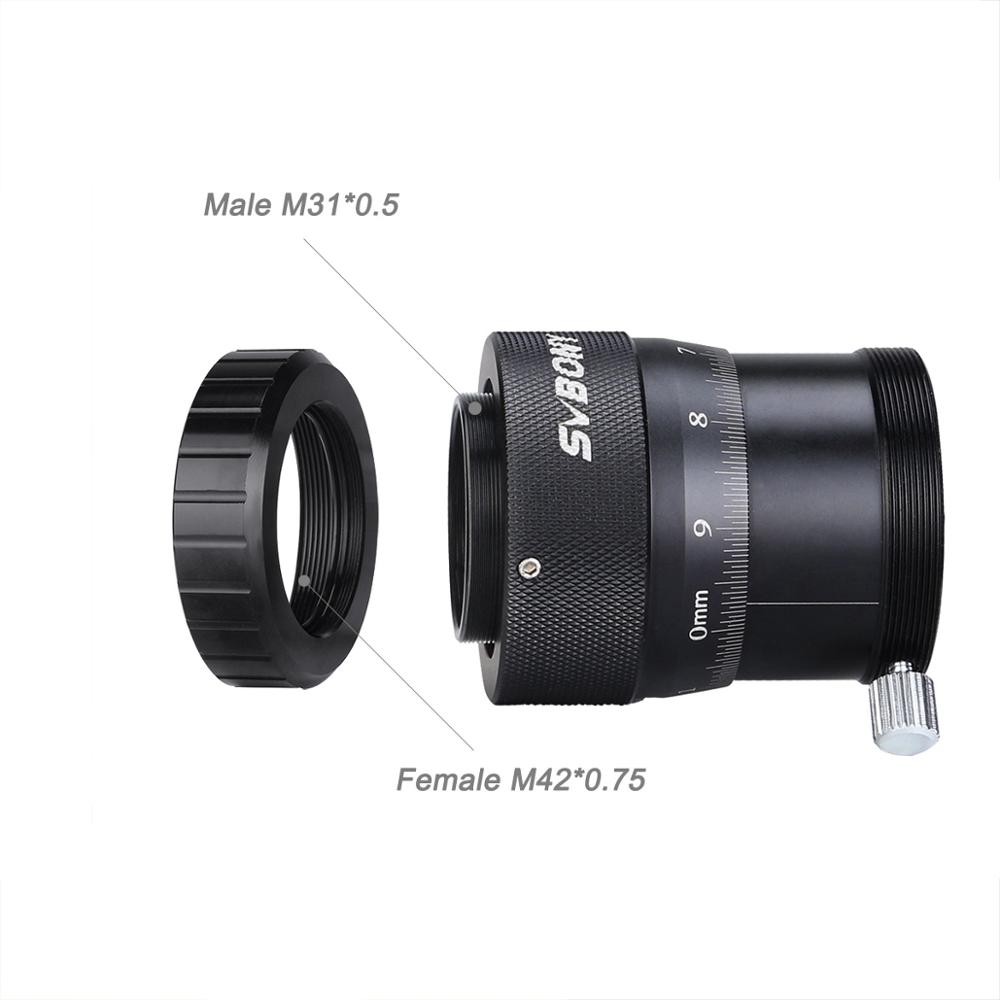 SVBONY Doppio Focheggiatore Elicoidale 1.25 "M42 T2 SCT 2in di Alta Precisione per il Telescopio/cercatore e Guidescope w/ottone Anello di Compressione: Package B