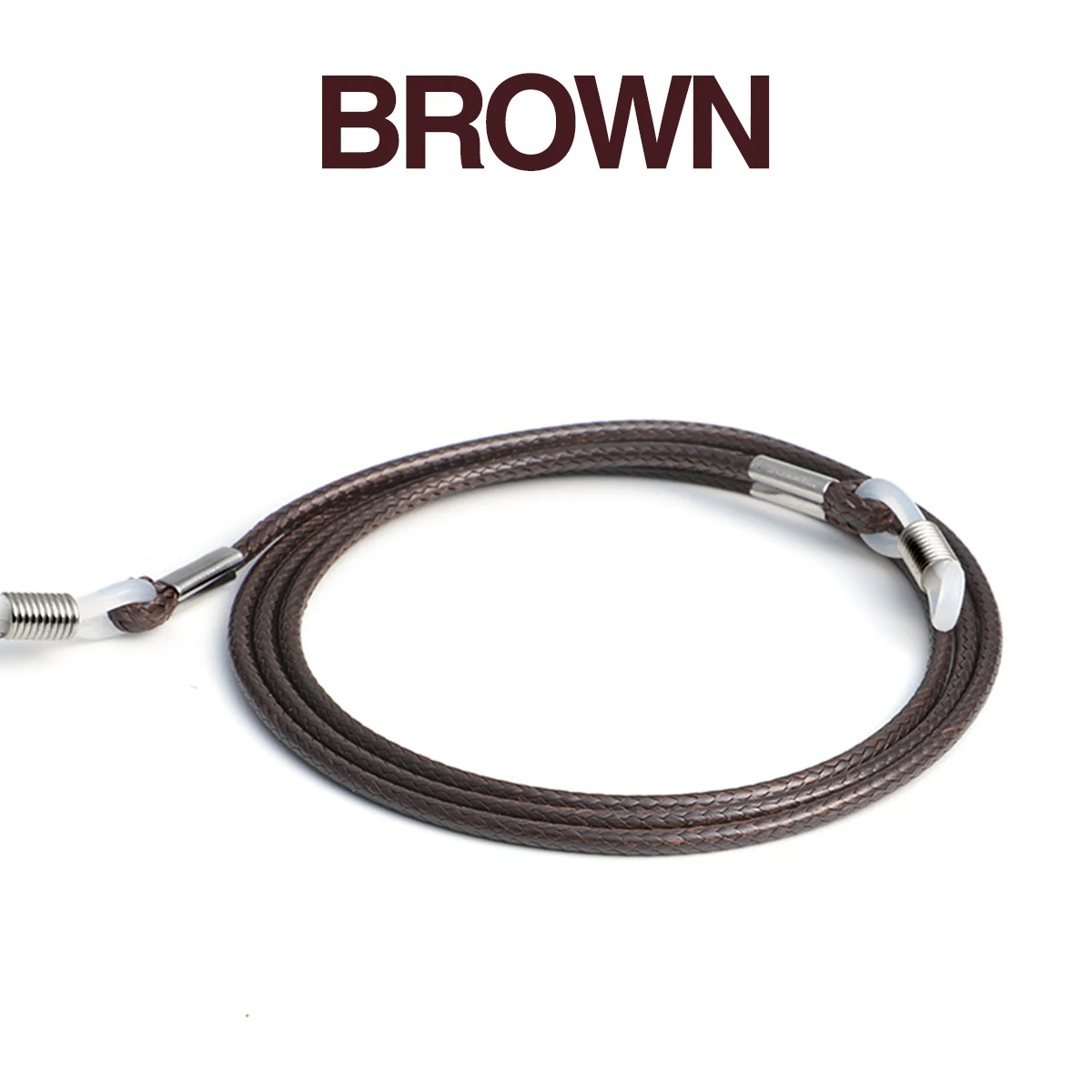 Solid Braided Glasses Strap Neck Cord Adjustable Sunglasses Eye Glasses Chain Rope Lanyard Holder Anti Slip Eyewear Accessory: Brown