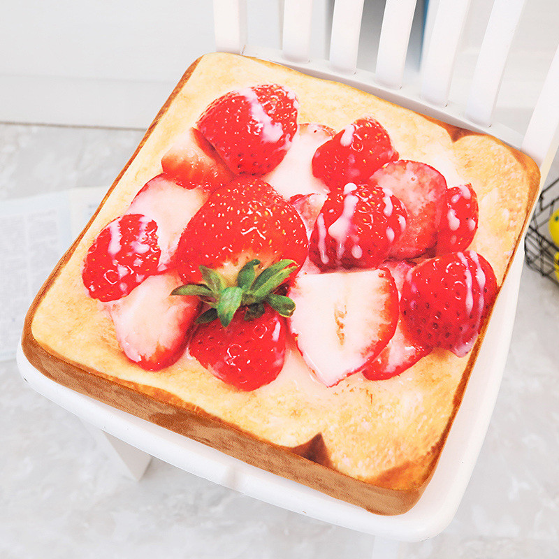 1pc 40*40cm frugt toastpude velsmagende madpude med quiltestof blødt og behageligt for børn som fødselsdag