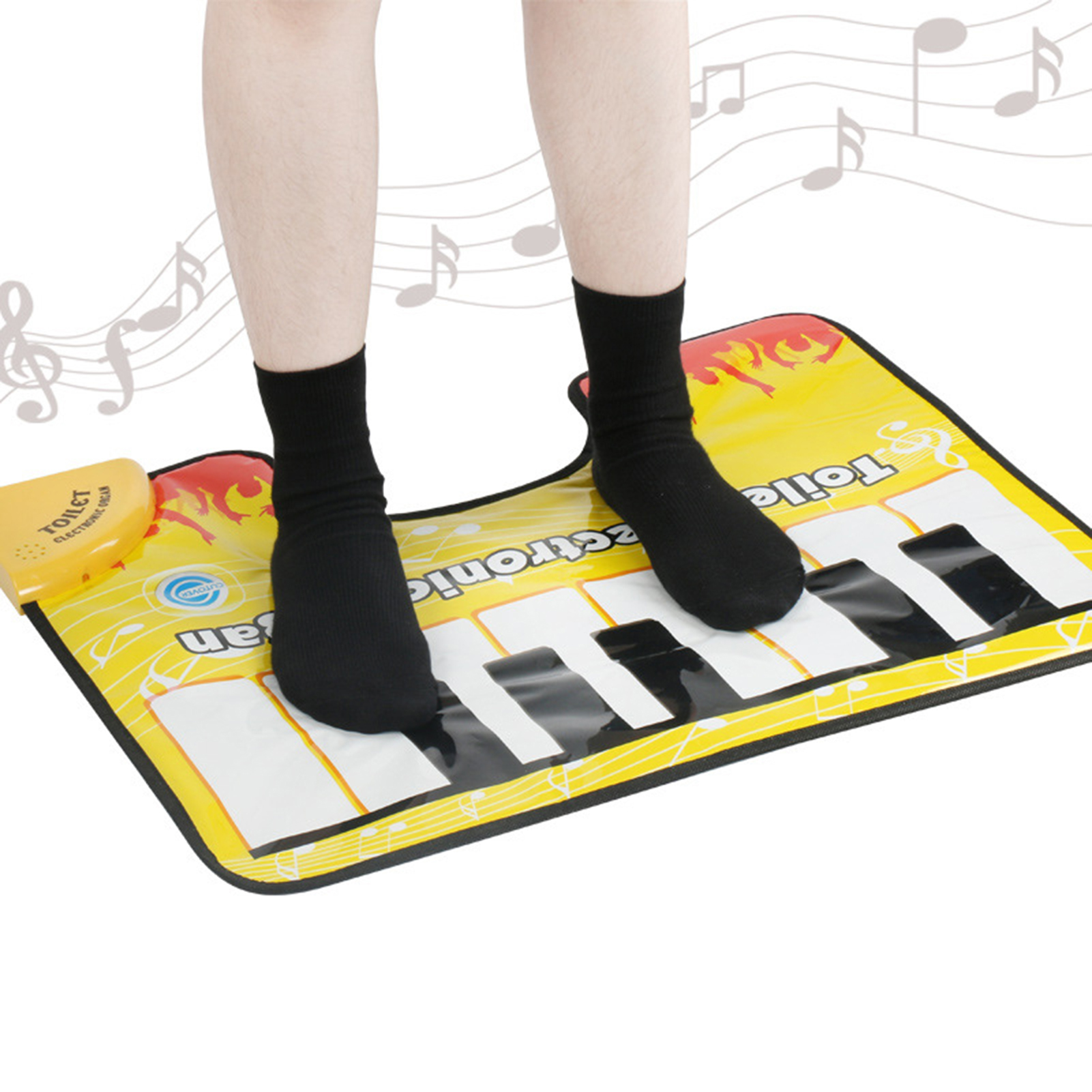 Alfombra Musical para inodoro con sonido de Piano, tapete para baño, teclado Musical divertido, G10