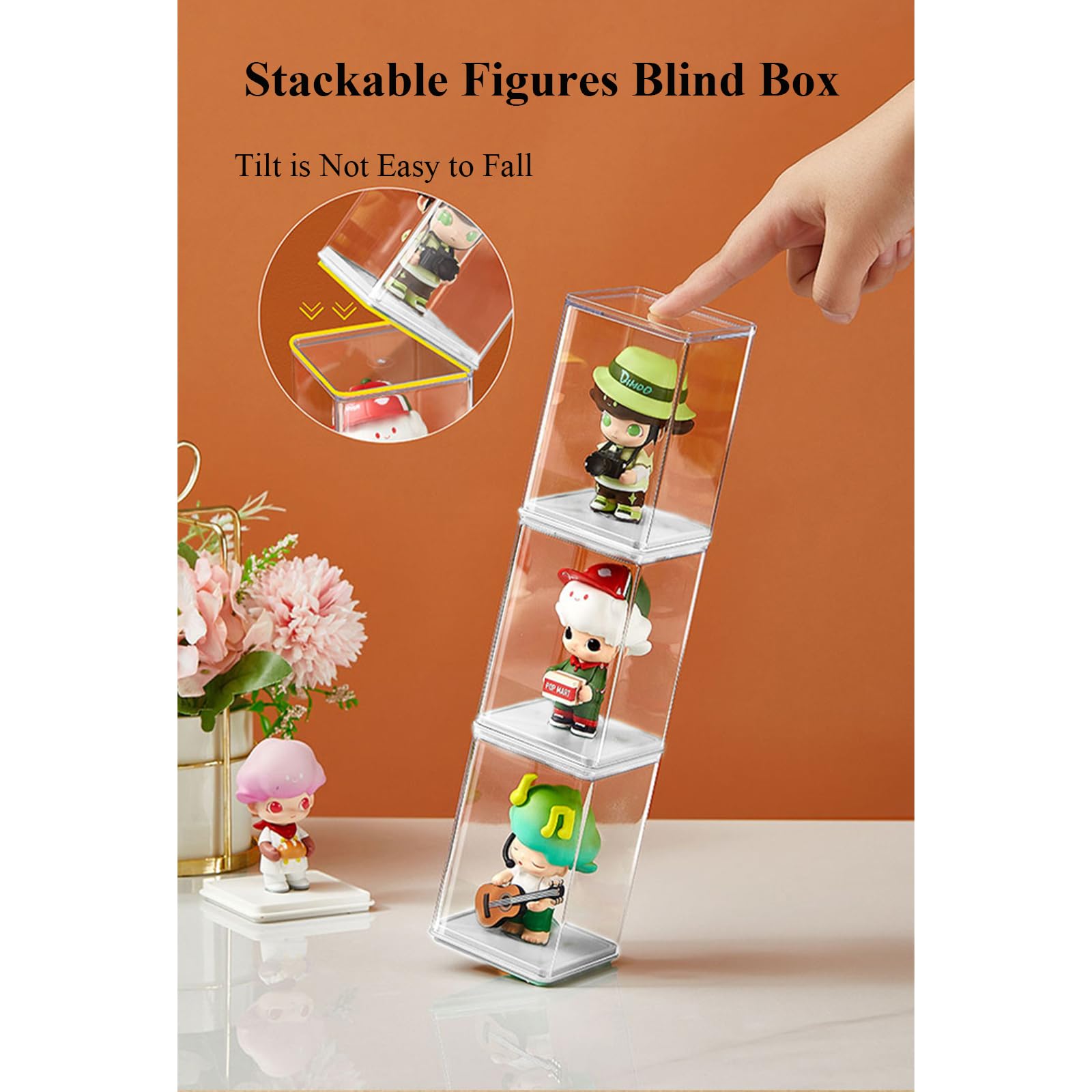 Display Boxen Acryl Figur Vitrine Blind Box Für Action-figuren Pop Mart, Vollständig Zusammengebaute Staubdichte Lagerung Organizer Box