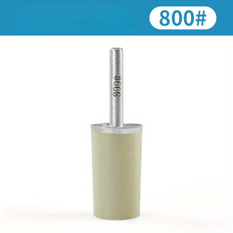 1pcs 50-1500Grit with 6mm Shank Diamond Resin Grinding Head Cylindrical Small Grinding Wheel Stone Relief Polishing Stone: Red