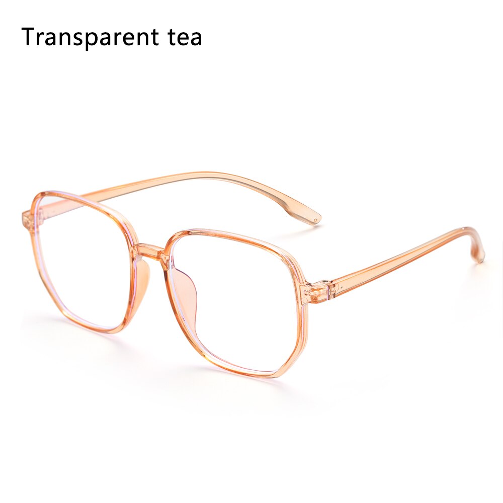 Monturas de gafas para hombre y mujer, monturas de gafas de óptica cuadradas, a la , transparentes: Transparent tea