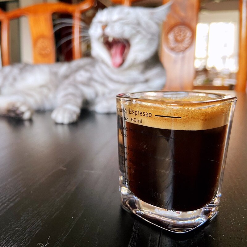 Dubbele Espresso Ounce Cup 60Ml Vierkante Meten Transparante Verdikte Glas Koffie Latte Voor Roosteren Geconcentreerd Mokken Gereedschap