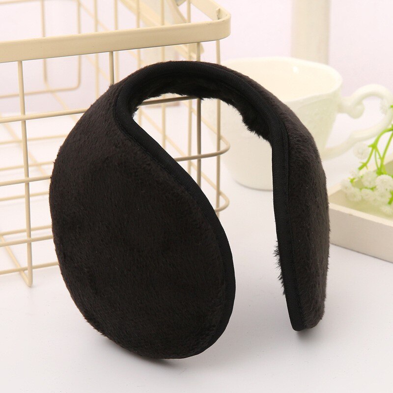 Winter Fleece Earmuff Outdoor Cycling Warmer Soft Ear Muffs Windproof Men Women Ear Protector: black