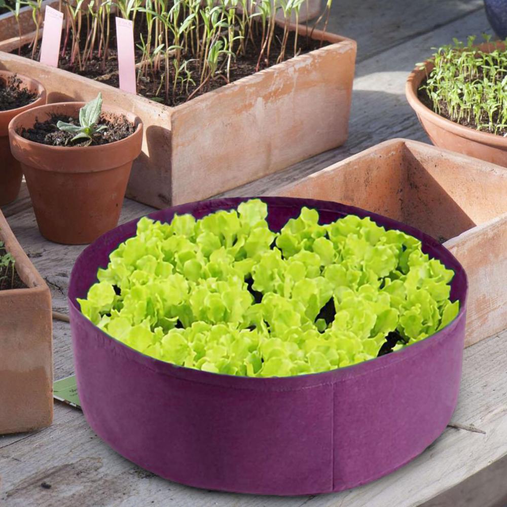 Stof hævet havepose 30 gallons rund haveplantebeholder voksepose åndbar filt plantepotte til planter planteskolepotte