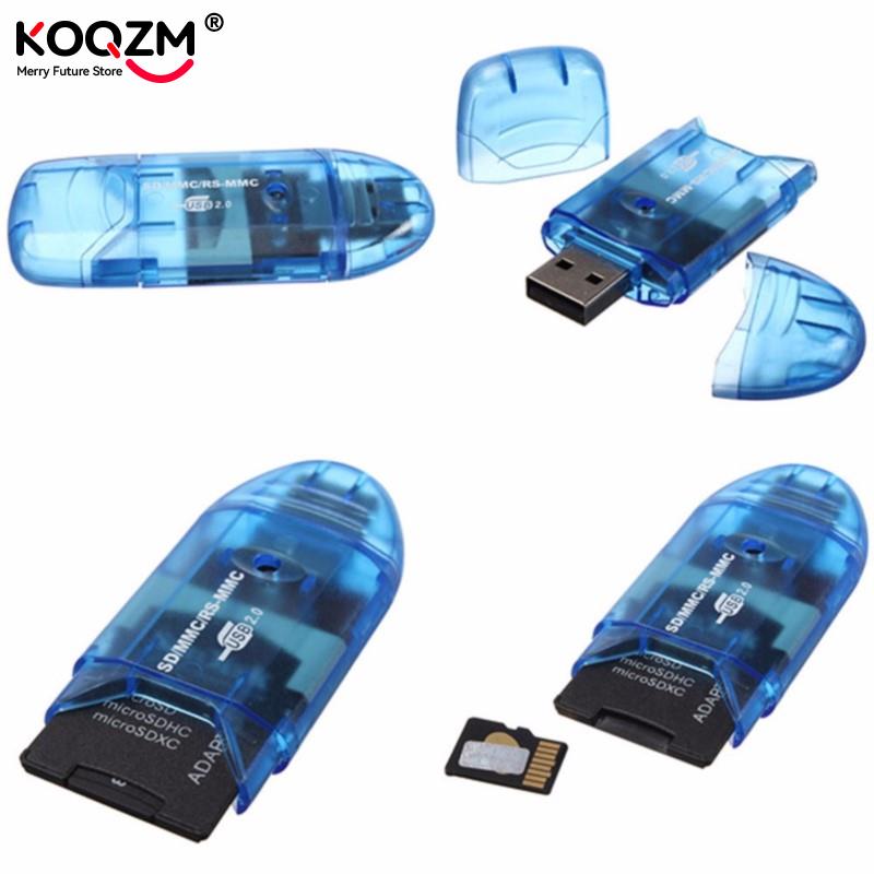 High Speed USB 2,0 Multi in 1 Speicher Kartenleser Writer Adapter Mit Kappen für MMC SD SDHC TF BIS zu 64GB 1PC