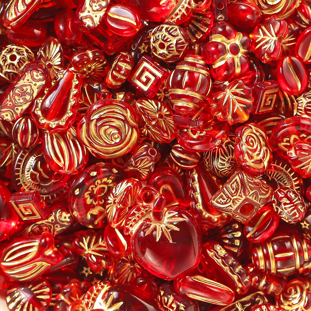 Mélange de perles classiques en acrylique, 20 g/Lot, perles d'espacement amples pour Bracelet à bricoler soi-même, matériel perlé, accessoires de fabrication de bijoux, fournitures