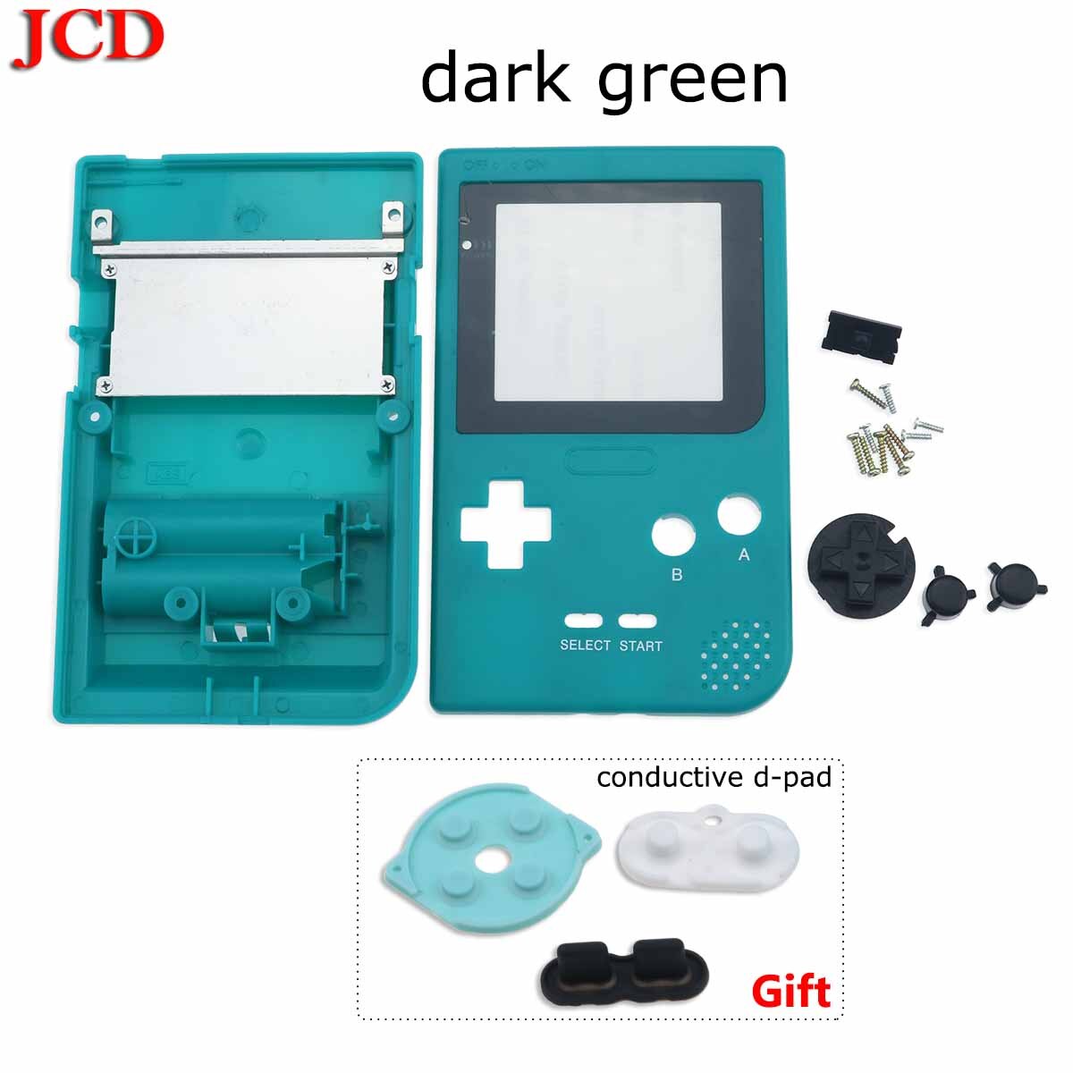 JCD Full Case Cover Housing Shell Replacement for Gameboy Pocket Game Console for GBP Case with Buttons conductive d-pad