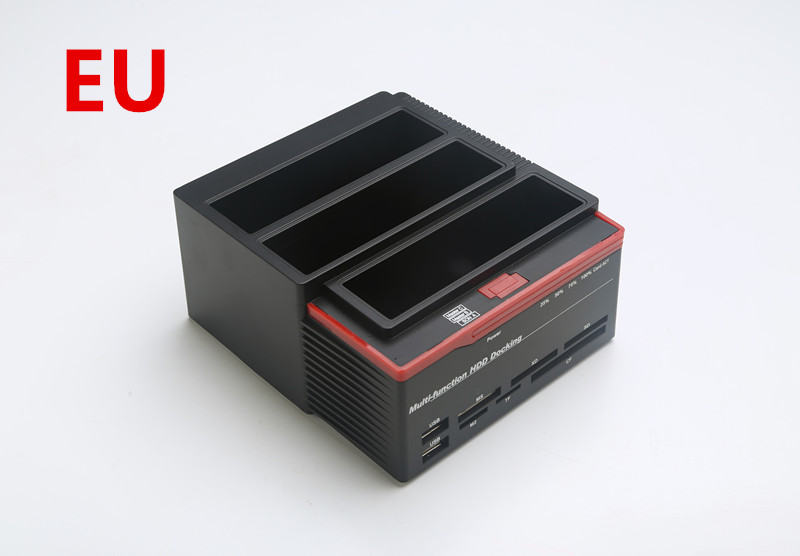 Lector de base de disco duro IDE, carcasa de disco duro externo de 2,5 pulgadas y 3,5 pulgadas, lector de disco duro externo HDD USB: Oro