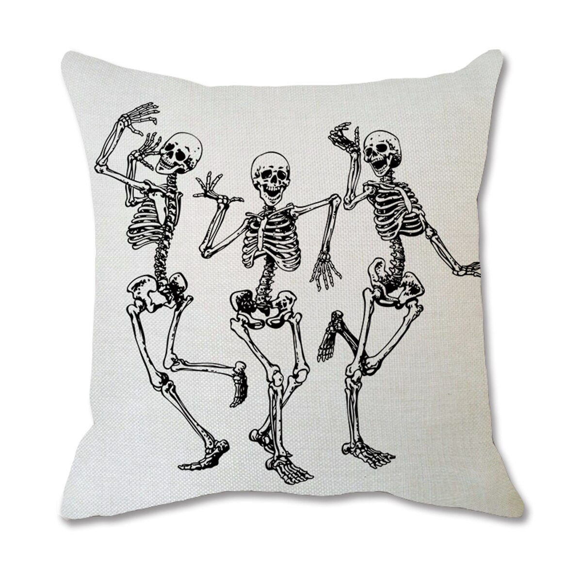 Couvertures d'oreiller d'halloween, couvertures décoratives de coussin de jet d'impression de fantôme de citrouille de crâne heureux pour le Décor de lit de Sofa de Sofa