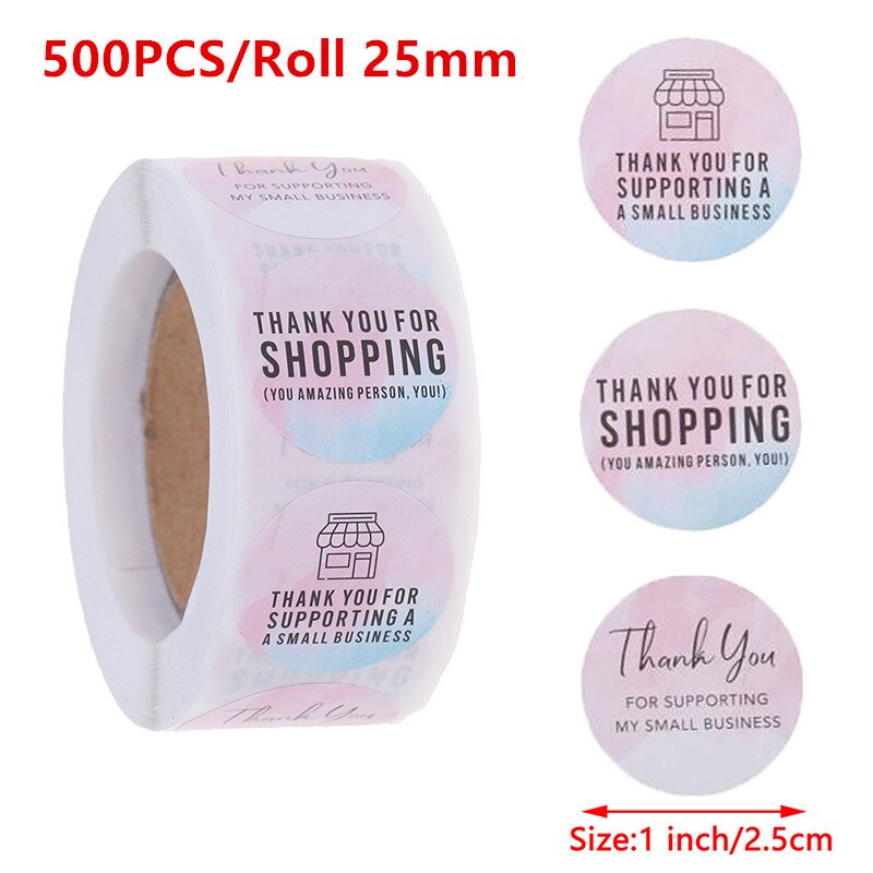 500pcs 1 inch Label Stickers Cute Circle Paper Thank You Seal labels For Your Order and Handmade Stationery Stickers: K