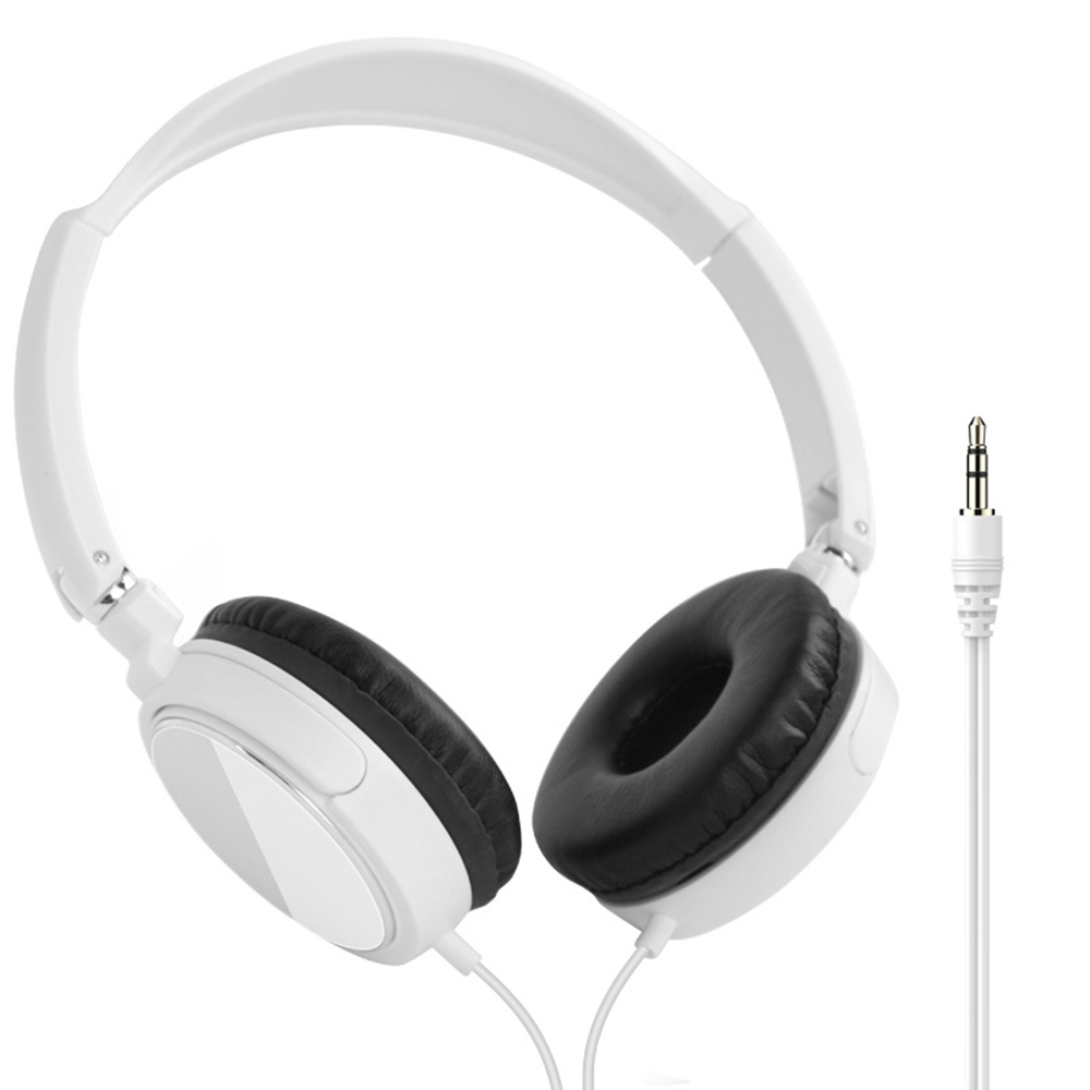 3,5 mm/Typ-C-Kopfhörer mit Kabel, faltbar, verstellbar, Bass-Stereo, modische Musik-Kopfhörer für MP3-Host, alle Smartphones: WHITE