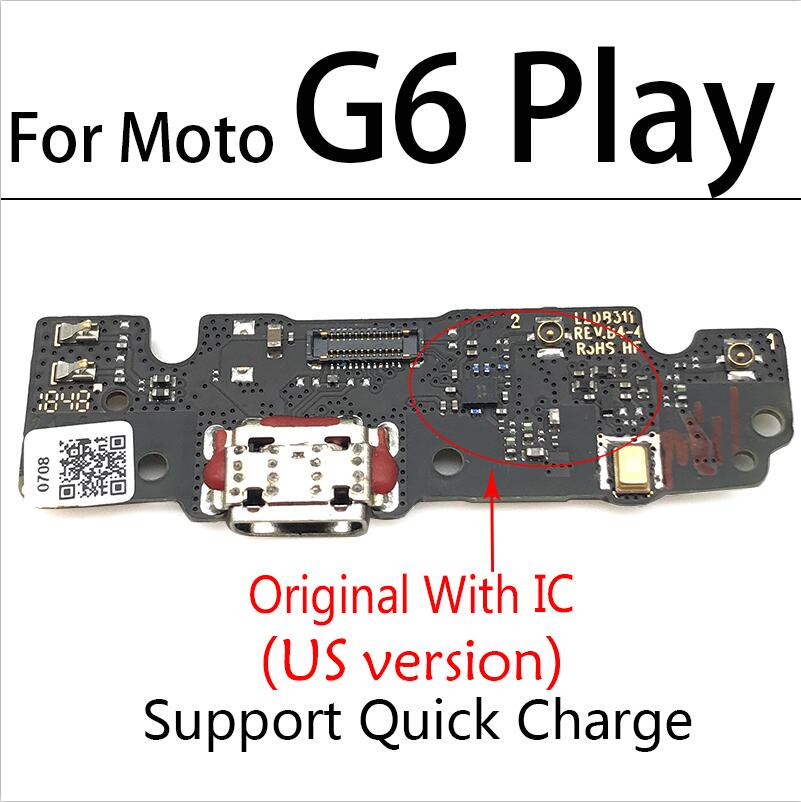 Nueva placa del cargador PCB Flex para Moto G5 G6 G8 jugar G7 de G8 más G8 poder Lite una fusión Hyper USB puerto de carga Flex: G6Play US Ori