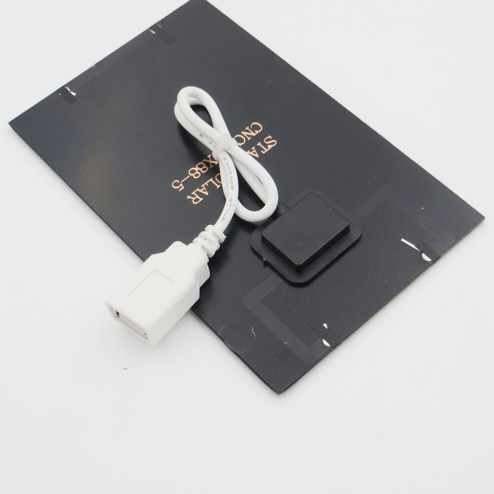Panel solar con conector USB de 5V, 2W, 400mA, cargador de batería de bricolaje de polisilicio, cable de batería pequeño mini, luz solar de juguete, 5V