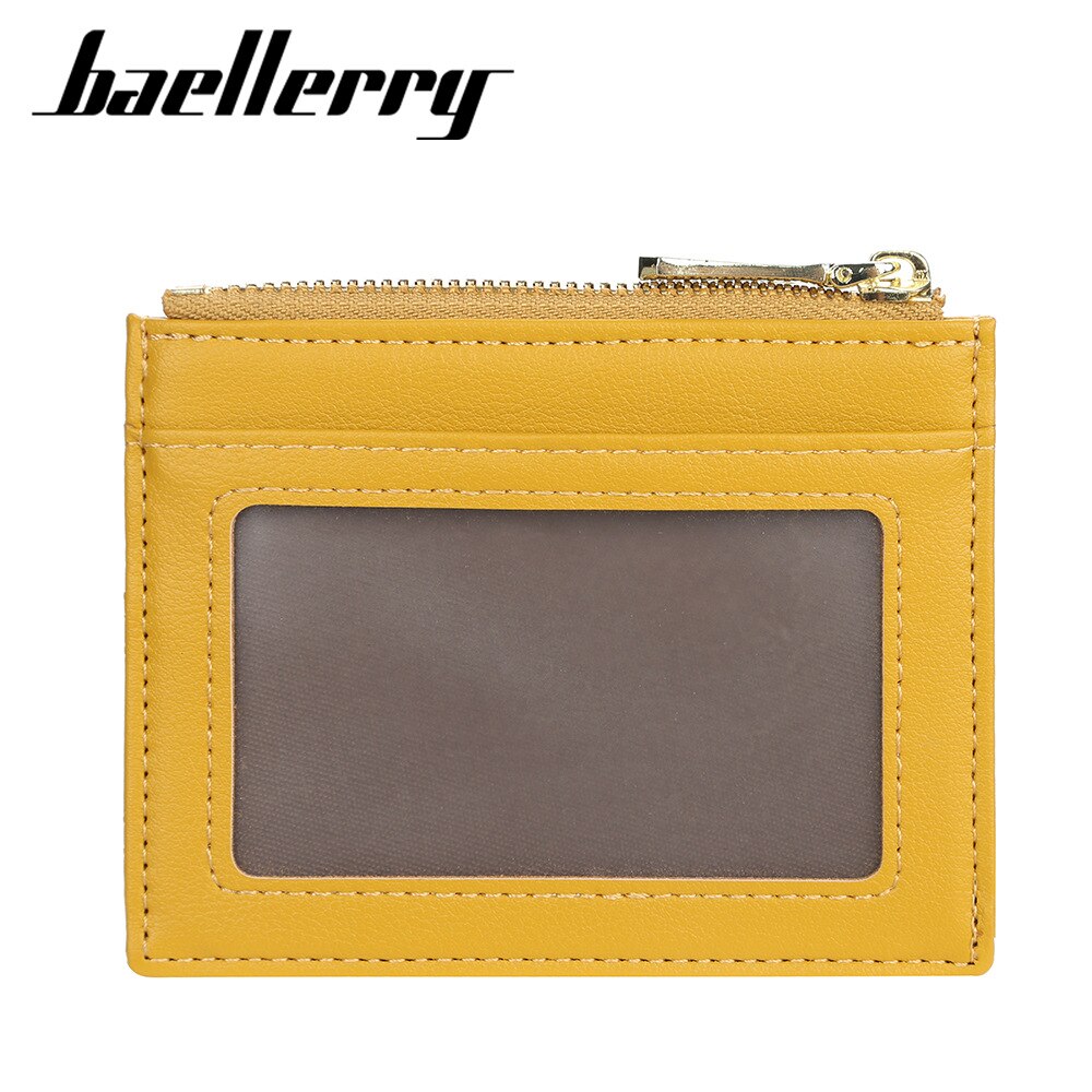 Baellerry Mini Women Wallets Card Wallets Slim Zipper PU Leather Female Purse Card Holder Wallet