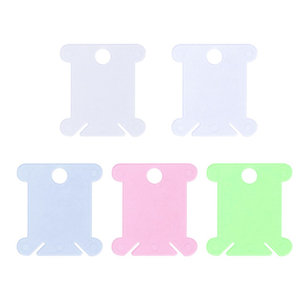 100pcs Embroidery Floss Craft Thread Bobbin Cross Stitch Storage Holder Plastic Sewing Thread Board Card Craft Kit 4cm