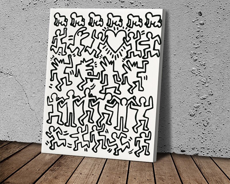 Caso chave keith haring pintura em tela arte da parede impressão cartaz imagem decorativa sala de estar decoração casa