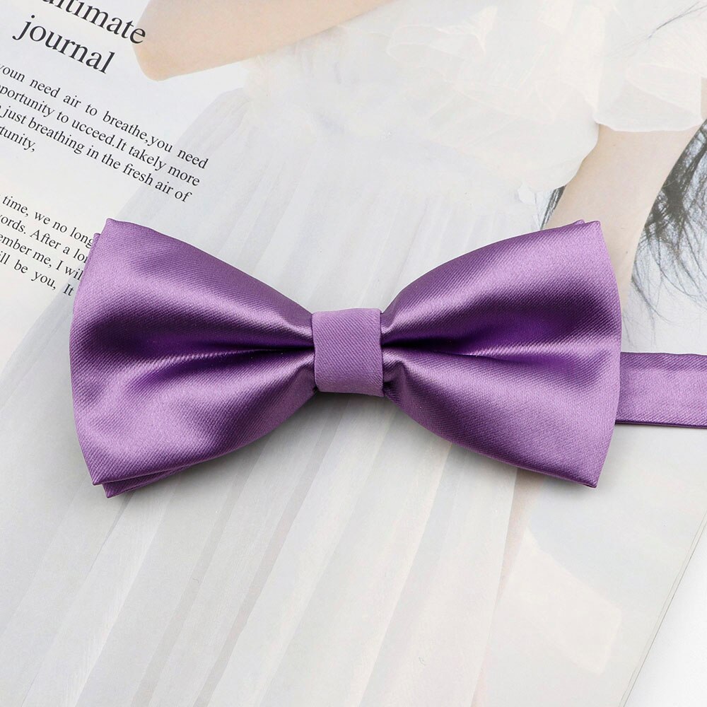 Heren polyester vlinderdas effen kleur vlinder strik bruiloft feest zakelijk verstelbare vlinderdas rood blauw: 16