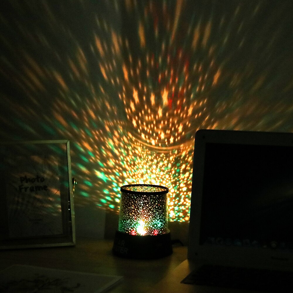 LED Night Light Projector Starry Sky Star Moon Master Children Kids Baby Sleep Luminaria Colorful USB Projection Lamp Lights
