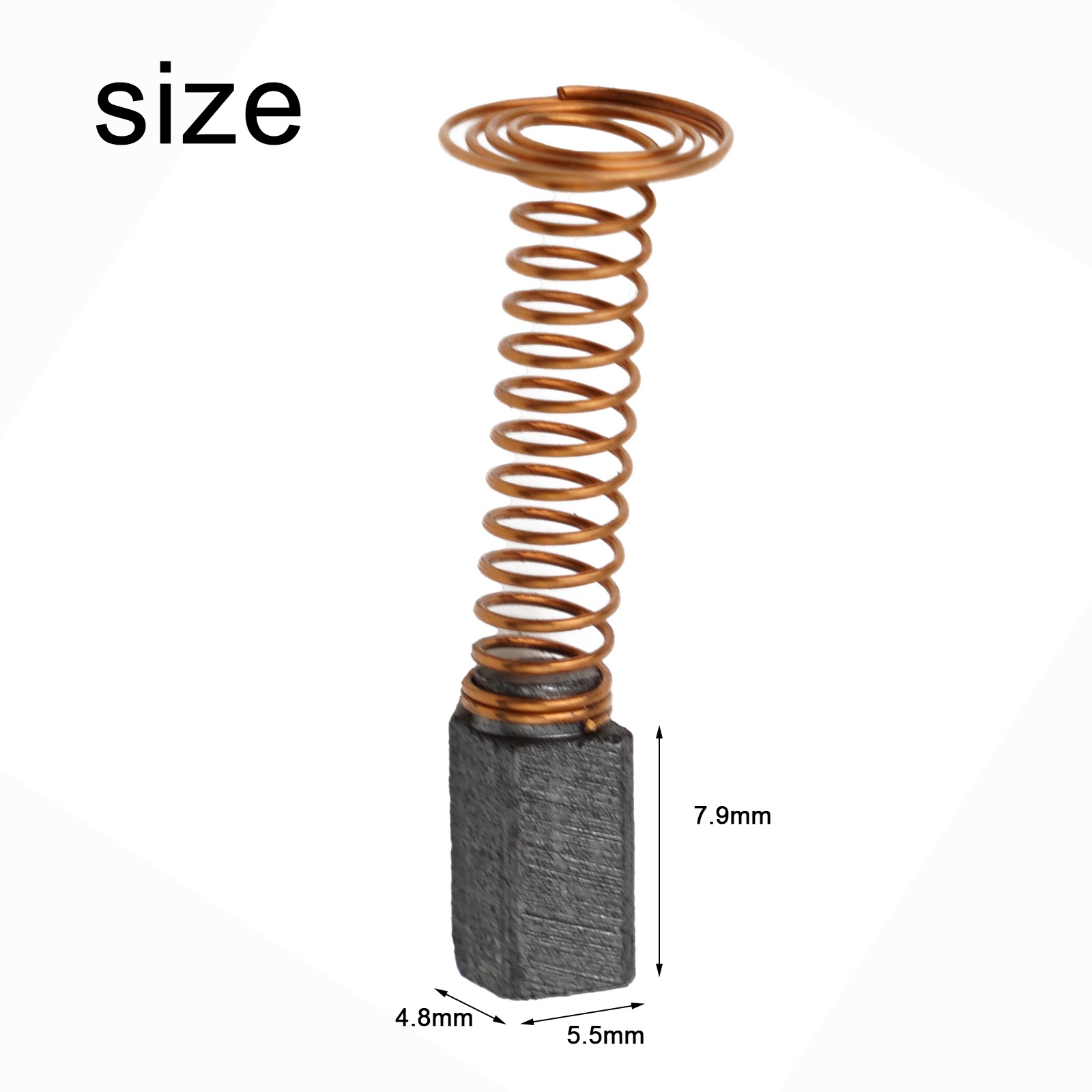 6 uds taladro cepillo de carbono pieza de herramienta rotativa para Motor eléctrico D3000 7,9*5,5*4,8mm accesorios de herramientas eléctricas cepillos de carbono