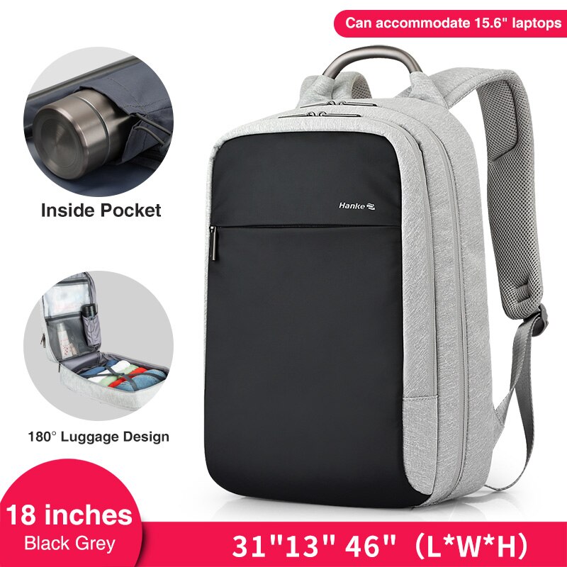 Anti theft Expandable Laptop Men Backpack Male Schoolbag Locked Female Travel Business Backpacks Women RFID Blocking College Bag: 7