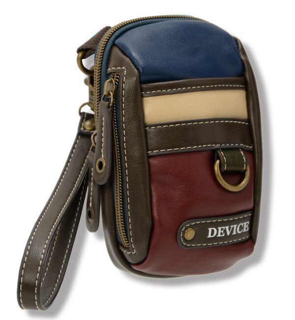 Crosscharm Brand Men Leather Handbag Travel Fanny Waist Pack Pouch Satchel Sling Messenger Crossbody Bags MINI Patchwork 50025: BEXED