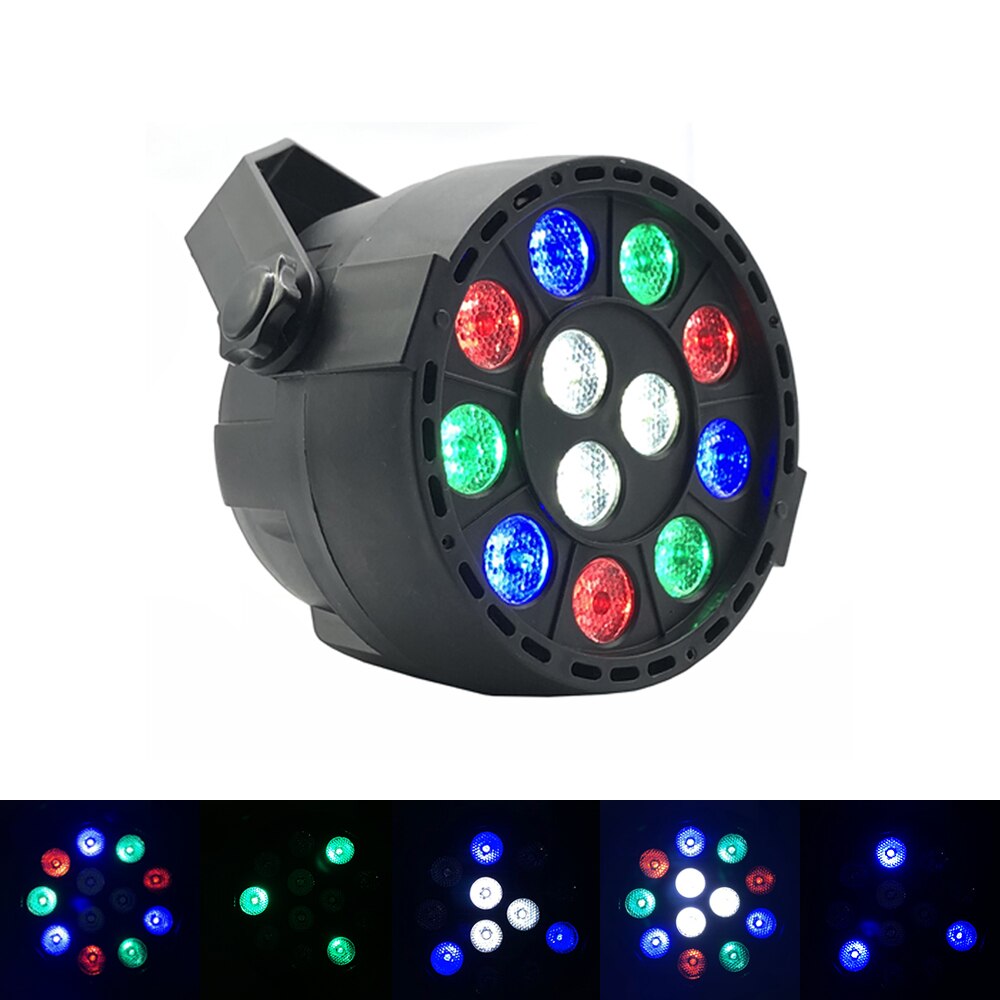 48 ledet rgb 3 i 1 strobe lys diskotek dj parti bar jul klubb ekstern lyd aktivert blits lys scene lyseffekt par lampe: B / Uk støpsel