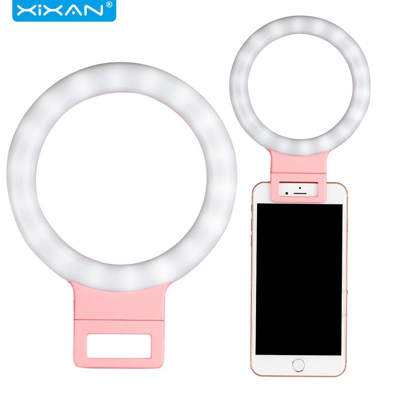 XixanLD10 LED Selfie Ring Licht Für Handys USB Ladung Füllen Licht Live Schönheit Lampe Schießen Video Ergänzende Selfie Beleuchtung