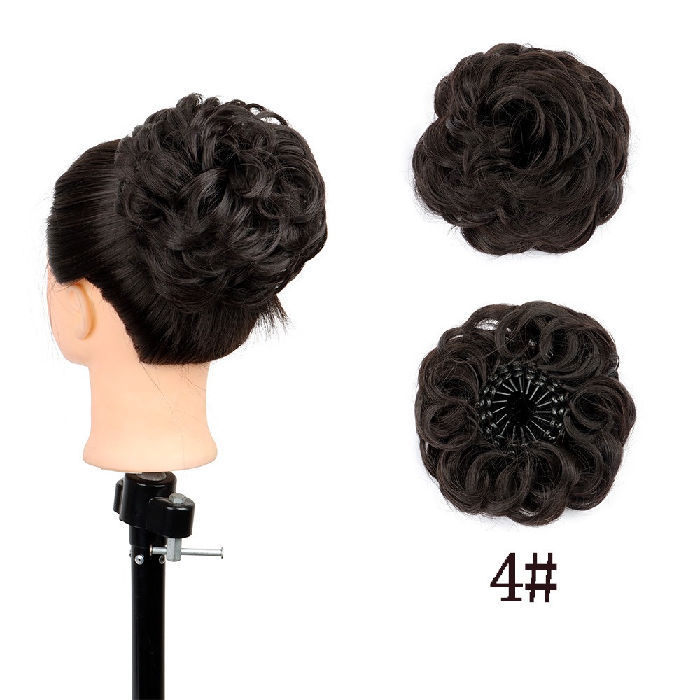 Syntetyczne doczepiane koki robić włosów roztrzepane kręstożek włosy Scrunchies treski syntetyczne Chignon pączek Updo treski dla kobiet: #4