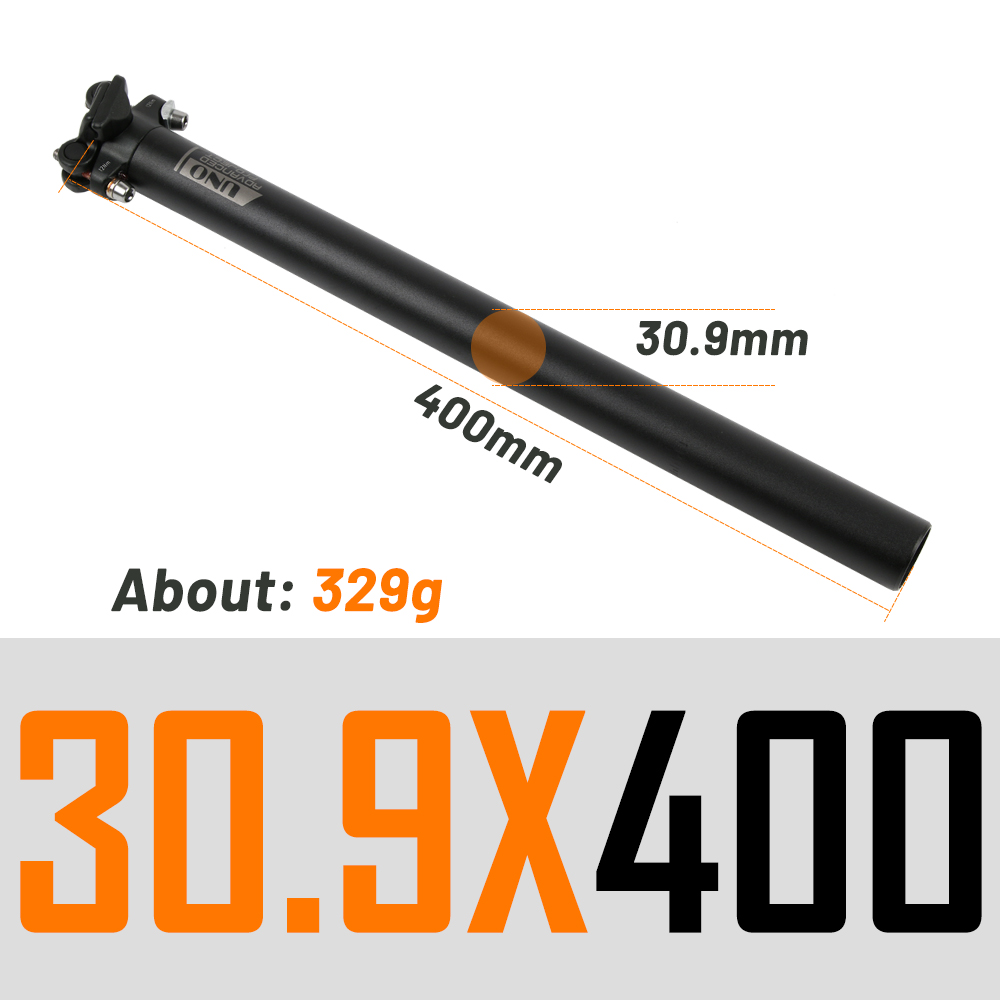 Uno Mtb Road Zadelpen 25.4/27.2/30.9/31.6mmx35 0/400Mm Mountainbike Aluminium Seat buis Fiets Onderdelen: Oranje