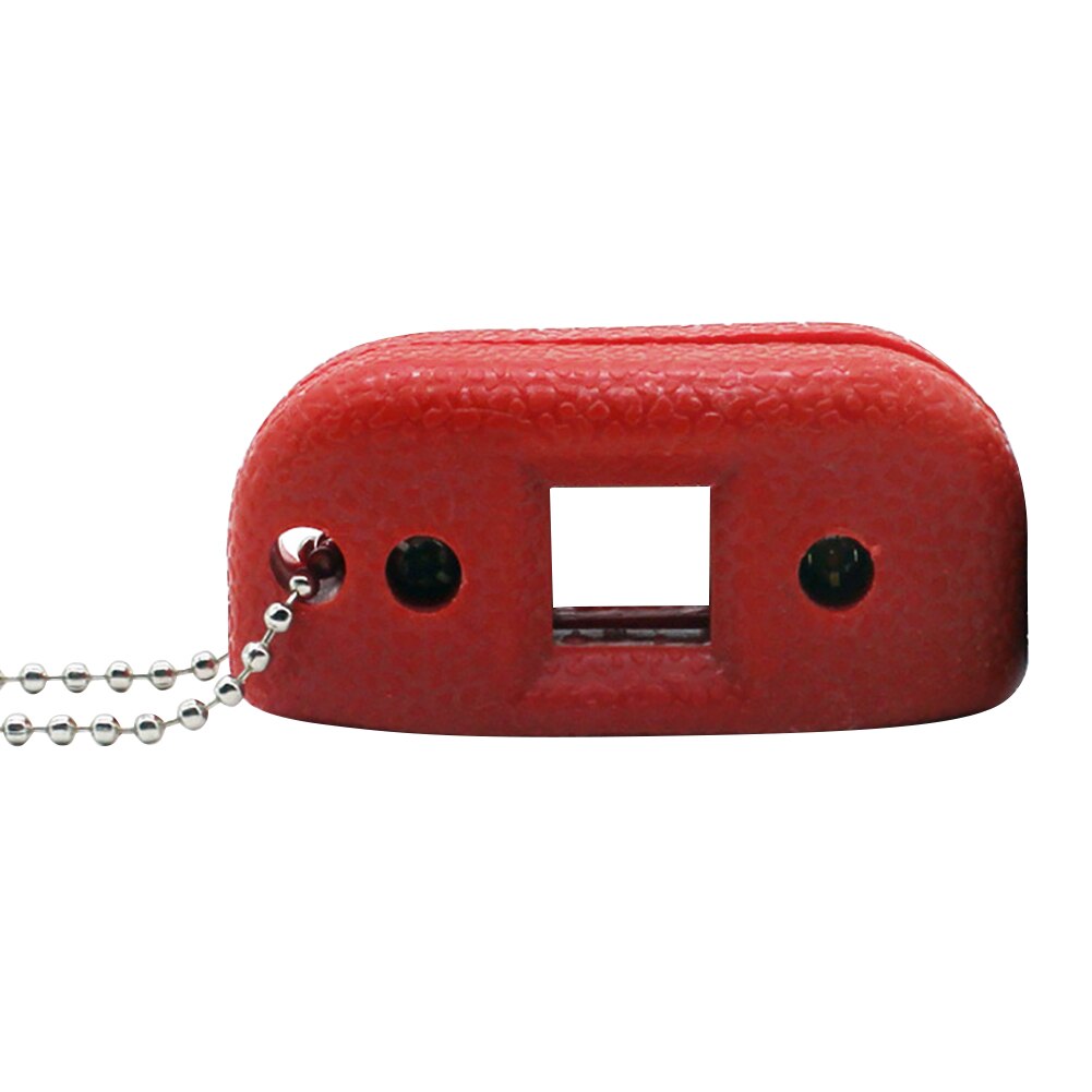 Piedra arenisca blanca ajustable resistente al desgaste con cadenas, afilador de patines de hielo, fácil de usar, doble cara, para Hockey: Rojo