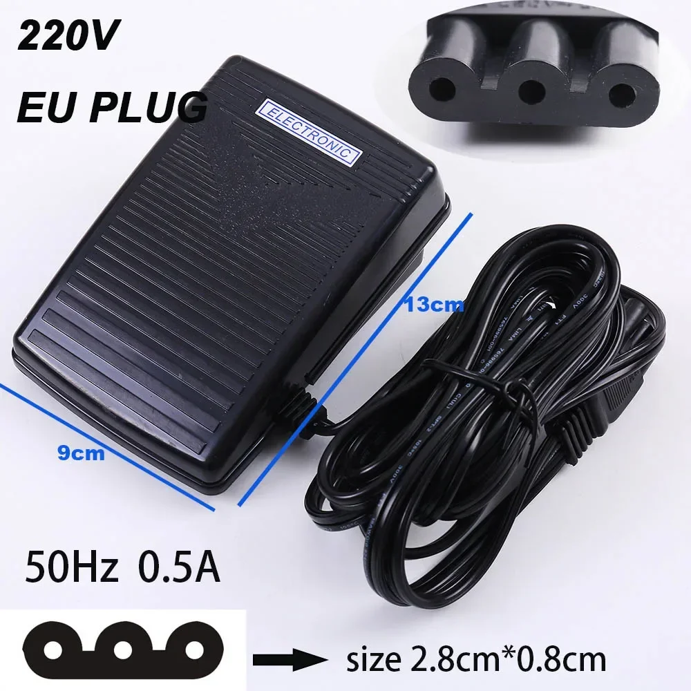 Fotpedal symaskinsbrytare strömsladd hastighetsjusterare motortillbehör styrning elektrisk för brother singer del: Vit