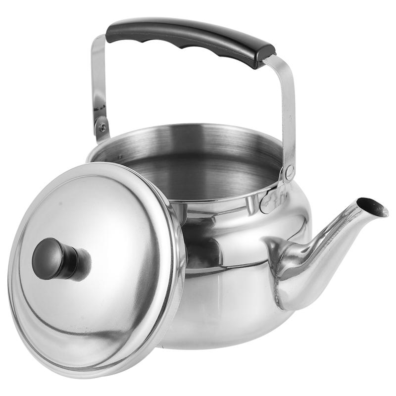 1PC Mini Teakettle Stainless Steel Water Kettle Outdoor Teapot Ant-Scald Handle Tea Kettle Heating Water Pot Tea Pot Teaware