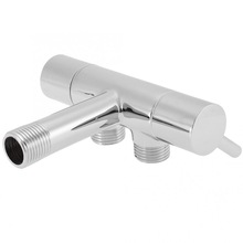 suitable for most taps Chrome Plating Wall Mounted Angle Valve Double Outlet Valve for Basin Sink Faucet Extension