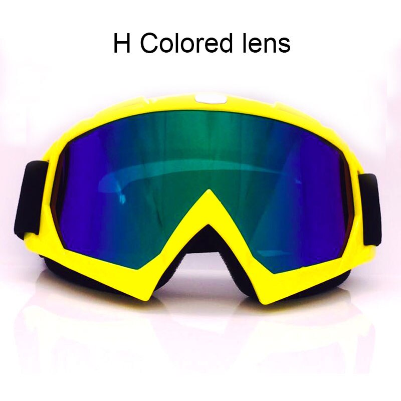 Nuoxintr Universele Motorcycle Goggles Bril MX Outdoor Sport Bril Motocross Dirt Bike Moto Goggles Man Vrouwen: H Colored lens