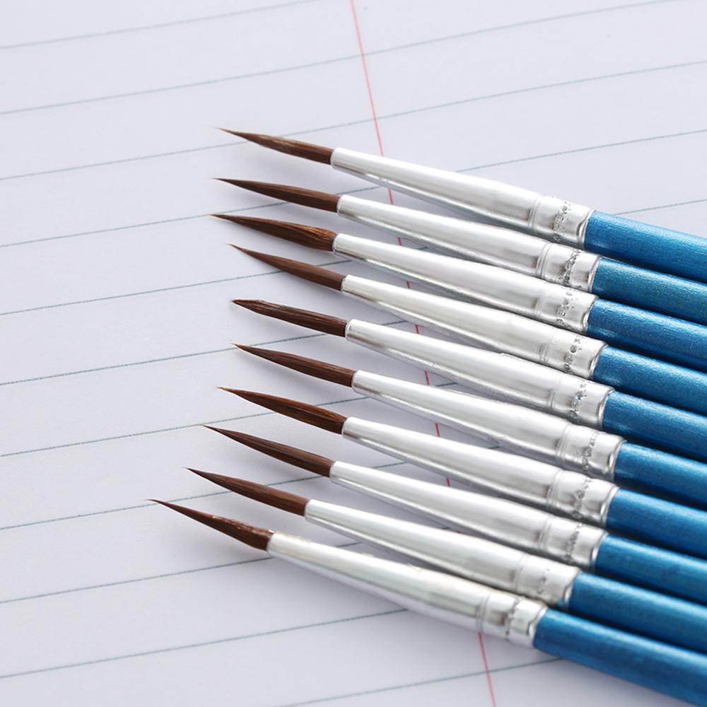 10 Pcs/lot Point Tip Pastry Baking Tools Nylon Fiber Hair Line Drawing Pen Artist Paint Brush Fondant Cake Decorating Tool