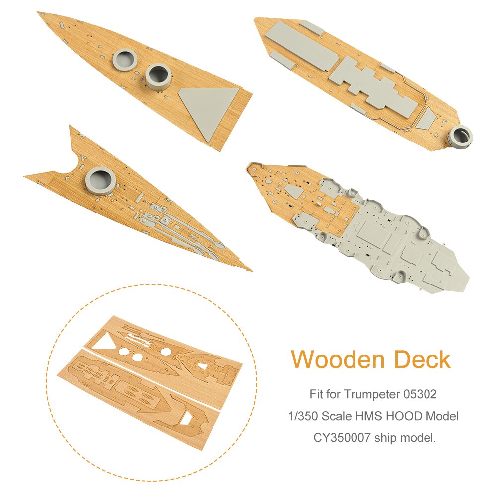 1:350 Accessories With Anchor Chain Spare Toy Ship Model Adhesive Easy Install Wooden Deck DIY Upgrade Fit For Trumpeter 05302