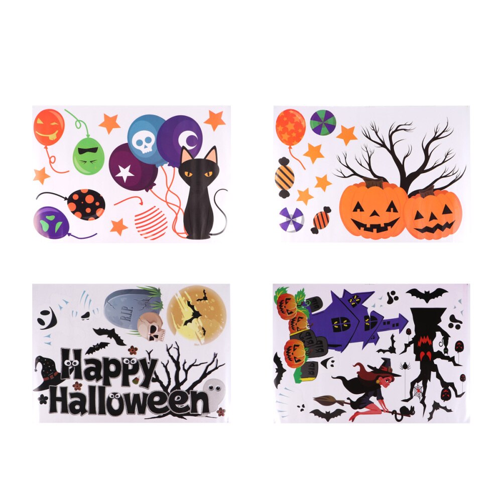2 stuks halloween decoratie muurstickers raamstickers feestrekwisieten