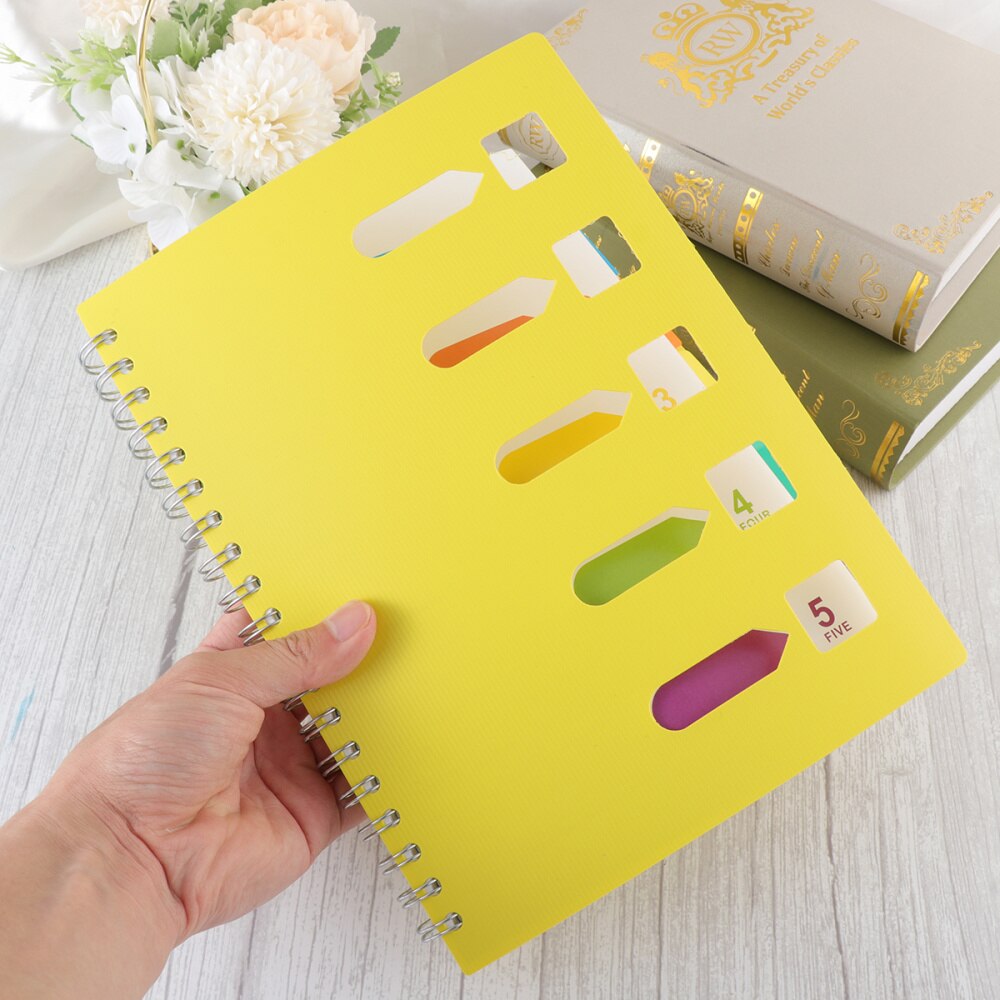 Side-spiral Notebooks Thicken Notepad Category Notepad Students Stationery for Diary Journal Travel (A5 Middle Size Blue)