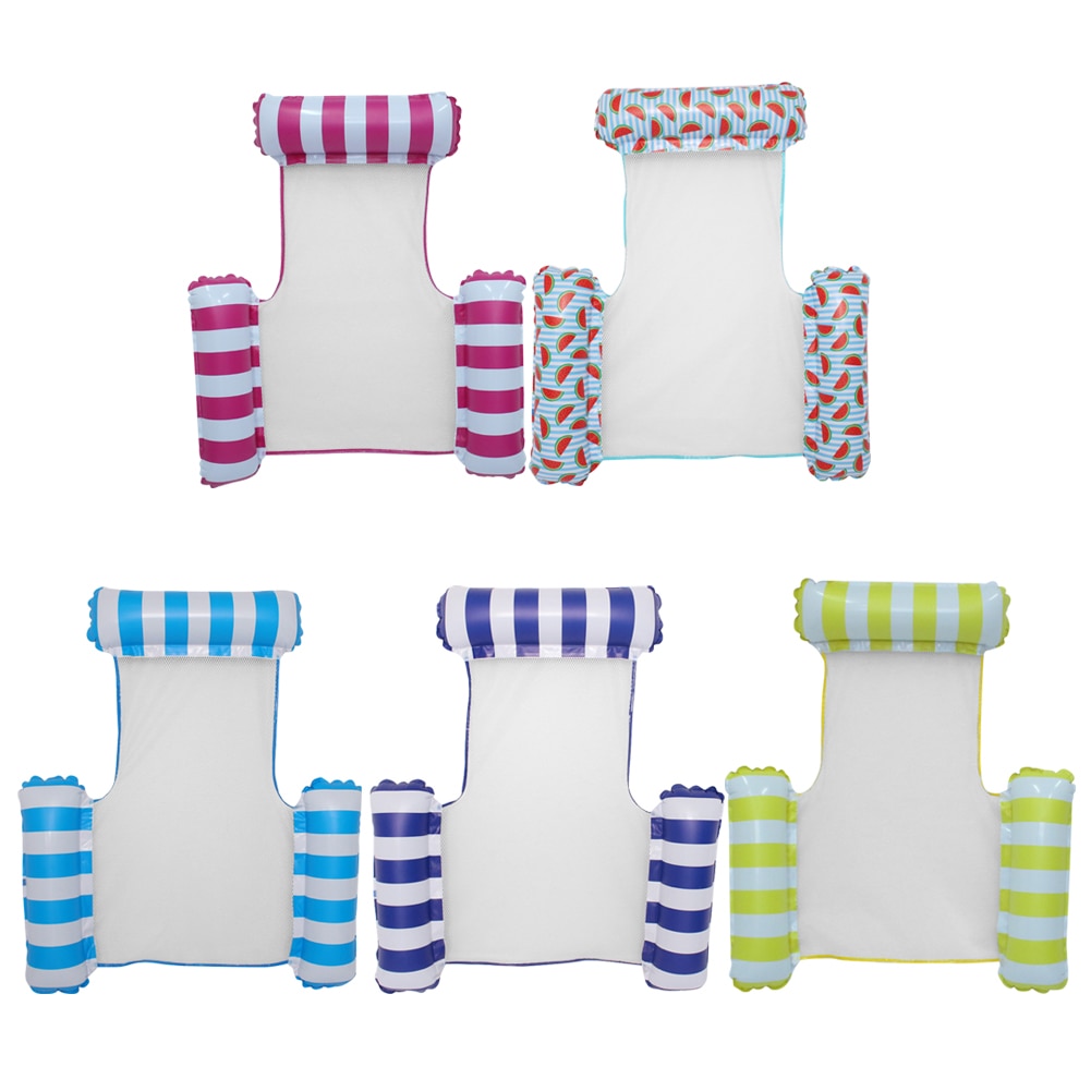 PVC Water Hammock Float Lounger Swimming Pool Inflatable Recliner Chair Bed Leisure Chair Water Sports Toys floating pad