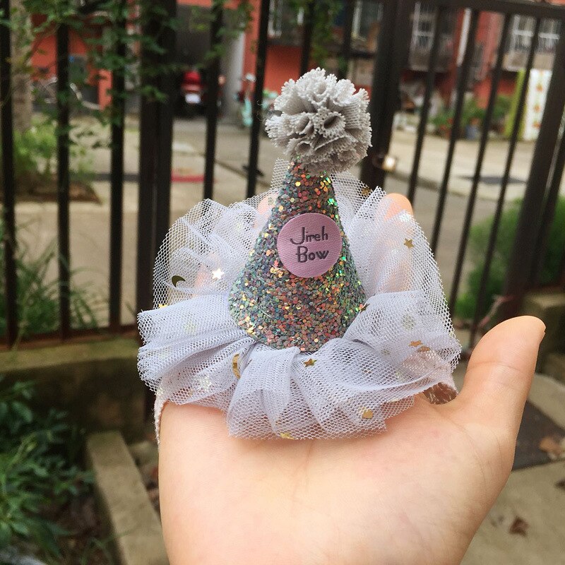 YUXIC Koreanische Stil Blume Baby Mädchen Stirnbänder Glitter Spitze Perlen Neugeborenen Geburtstag Party Stirnbänder Schöne Mädchen Headwear: 3