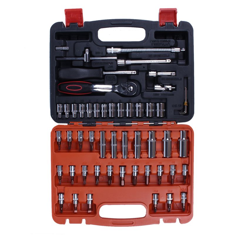 Automotive Mechanica Tool Set Box Case Auto Motor Thuis Reparatie Kit 53 Stuk: Default Title
