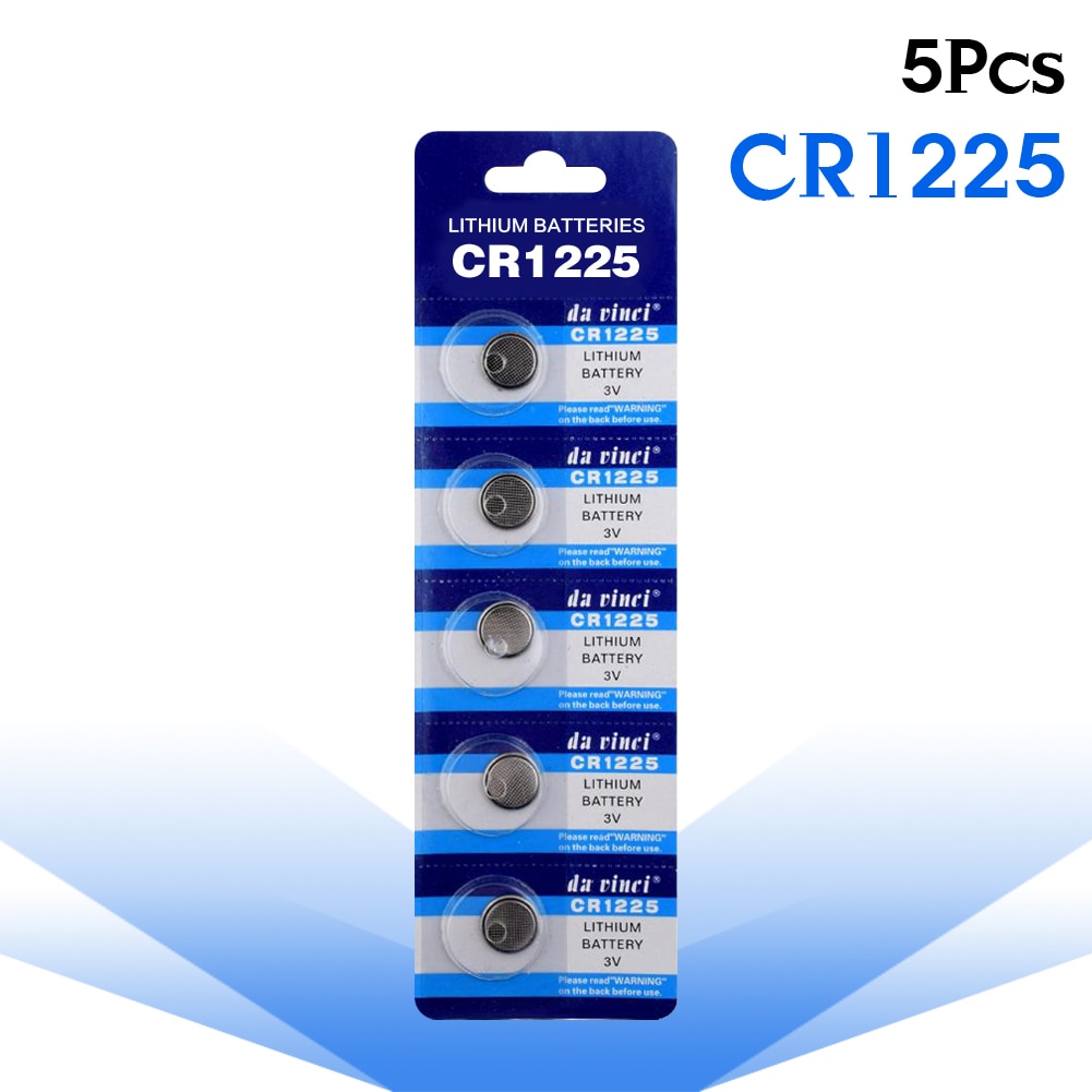 Ycdc 5 stk/kort 3v cr1225 knap batteri  lm1225 br1225 ecr 1225 cr1225 kcr 1225 møntcelle ure ur knap batteri lang holdbarhed