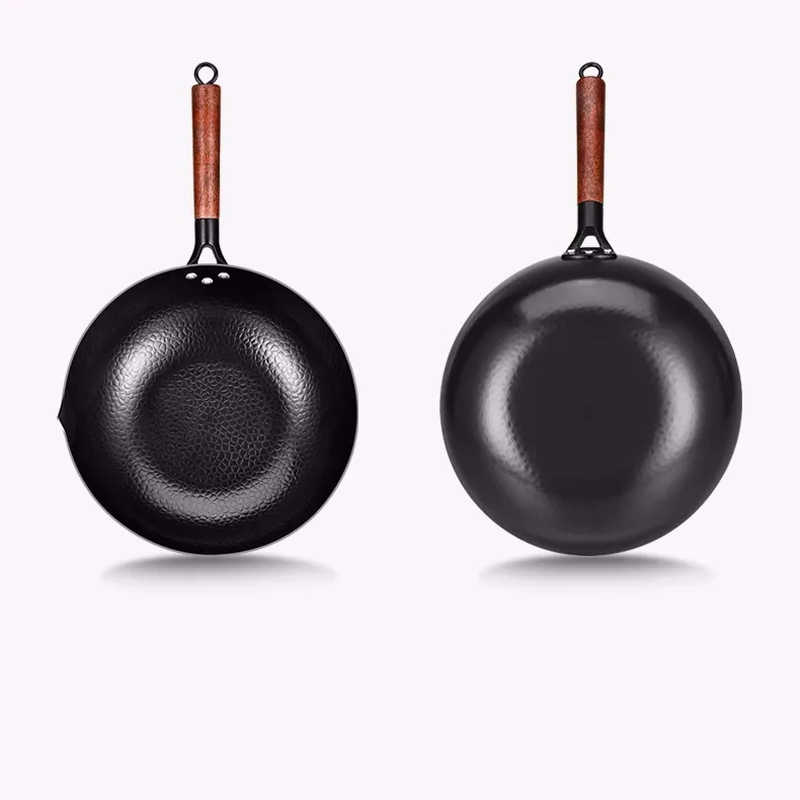 Iron Non-Coating Pot Cast Iron Pan General Use for Gas and Induction Cooker Chinese Wok Cookware Pan Kitchen Tools Wok Burner